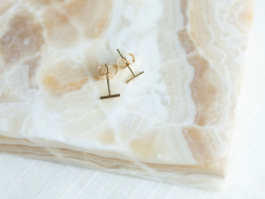 Gold Filled Line Earrings