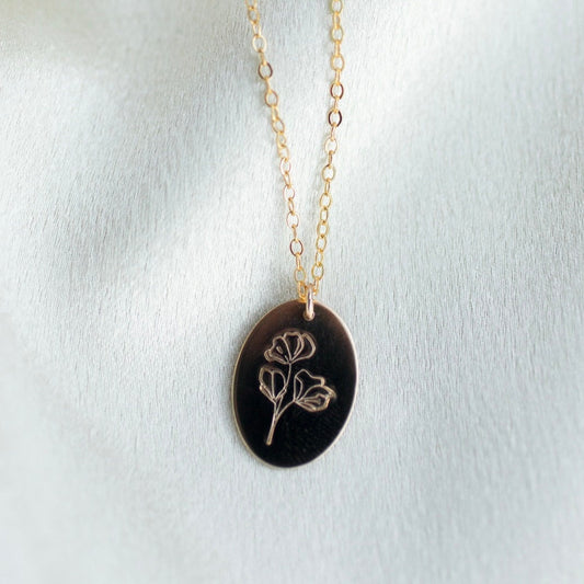 Gold Flower Necklaces With Chain 