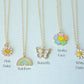 Gold Kids Enamel Necklace
