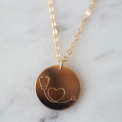 14k Gold Nurse Necklace
