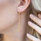 Gold Paperclip Leverback Earrings
