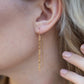 Gold Paperclip Threader Earrings For Women