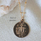 Gold Round Mary Necklace