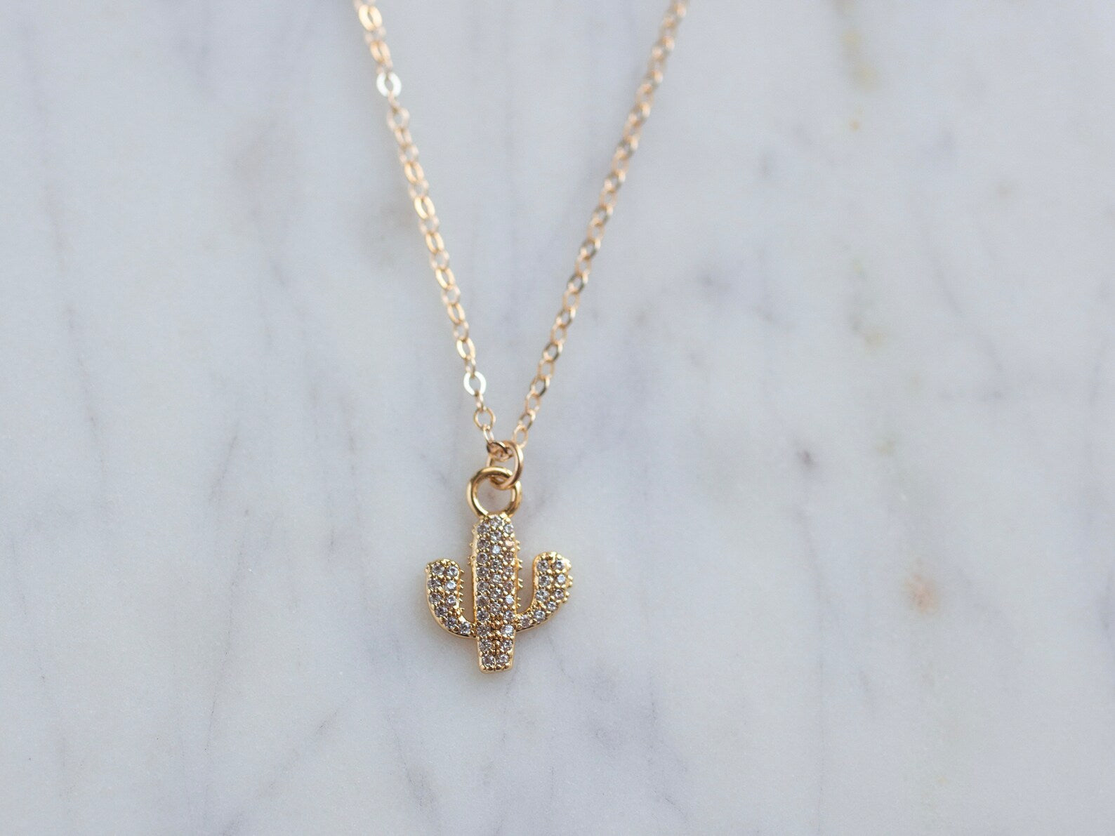 Gold Saguaro Necklace