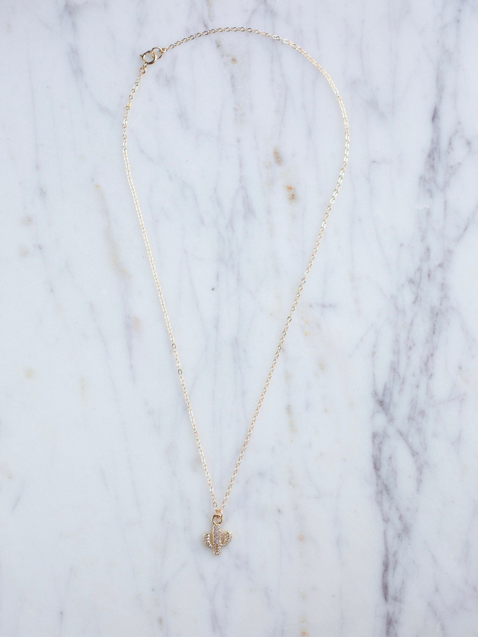 Gold Saguaro Necklace