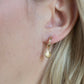 Gold Seashell Hoops Earing