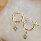 Gold Simple Sparkle Earrings