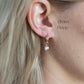Gold Trinity Pearl Hoops