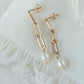 Paperclip Pearl Earrings