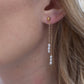 Pearl Dangle Stud Earrings With Gold