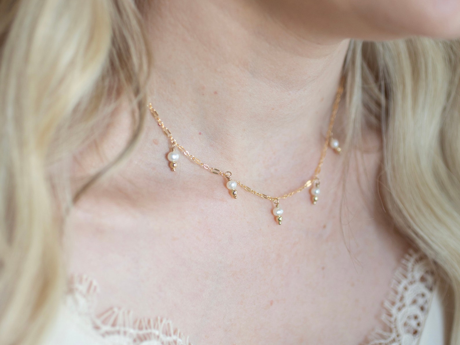 Pearl Droplets Necklace