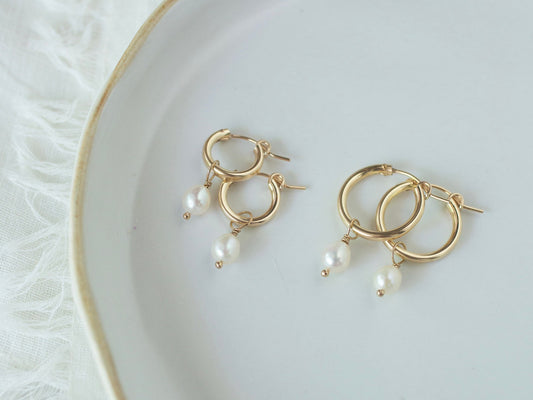 Pearl Hoops