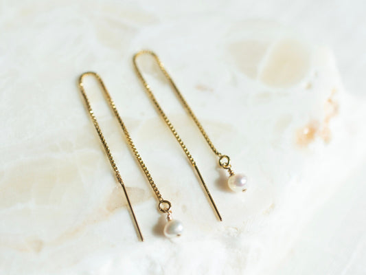 Pearl Threader Earrings