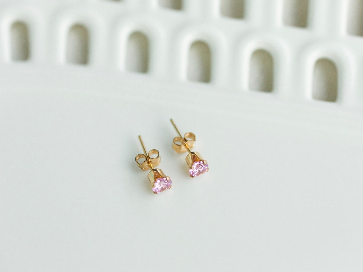 Pink Stud Earrings