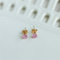 Pink Stud Earrings