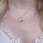 Gold Round Mary Necklace