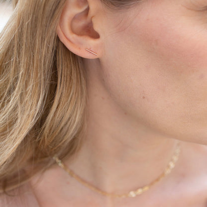 Rose Gold Line Earrings For Women