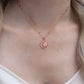 Rose Gold Solar Eclipse Necklace For Women