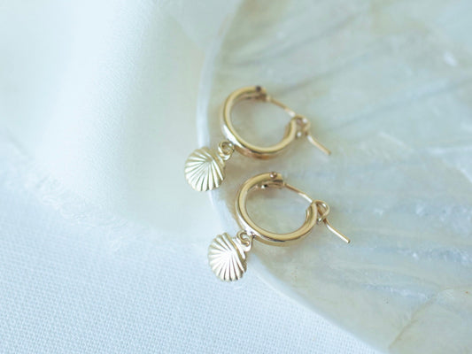 Seashell Hoops