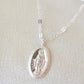 Silver Oval Mary Necklace