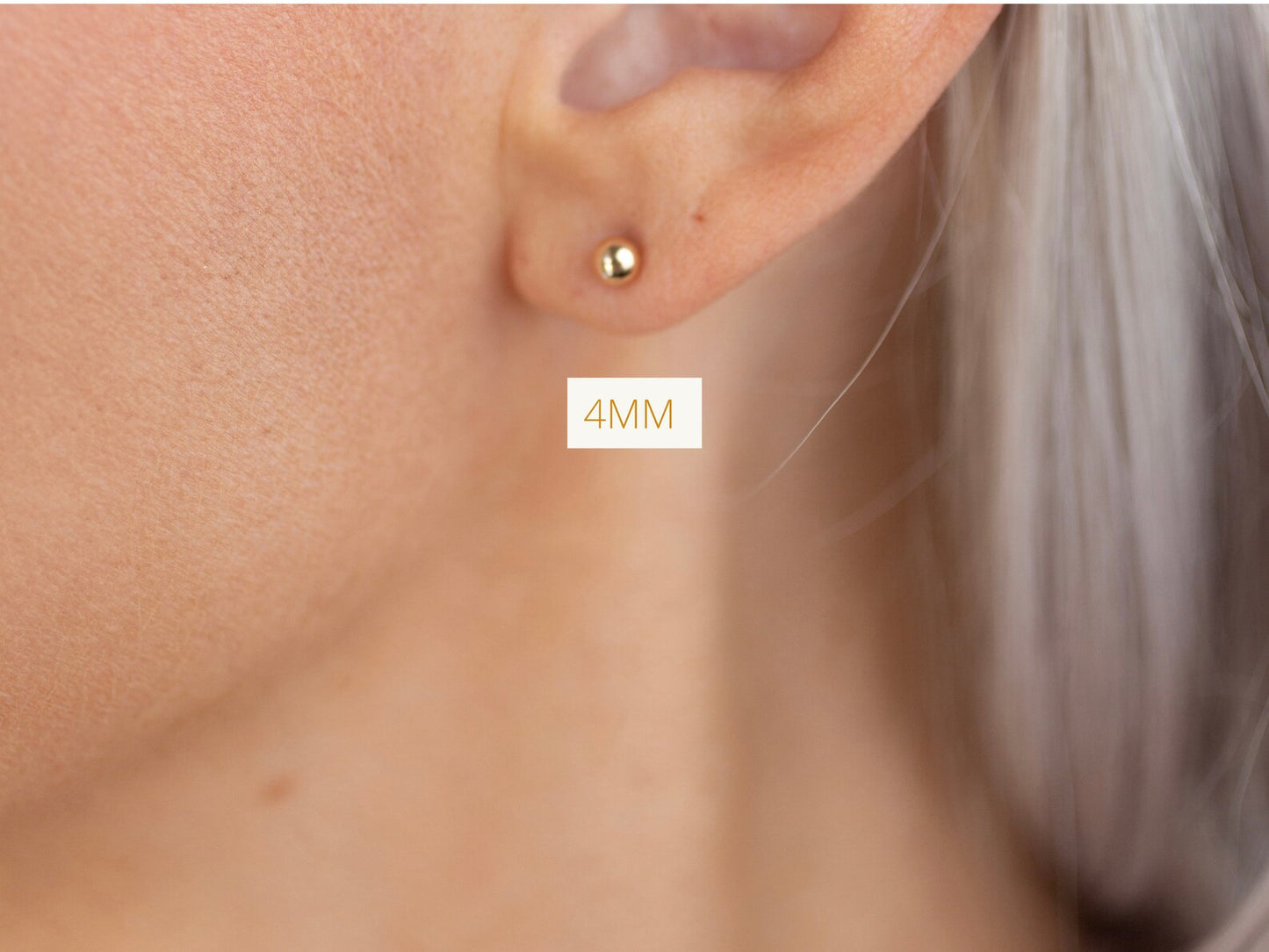 Simple Stud Earrings With Gold