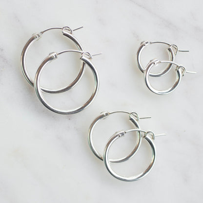 Sterling Silver Hoops For Women