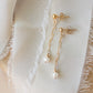 Beaded Chain Stud Earrings