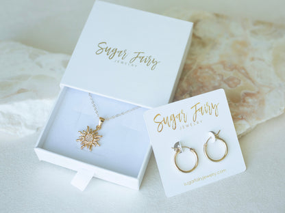 Sugar Fairy Gold Oval Mary Necklace