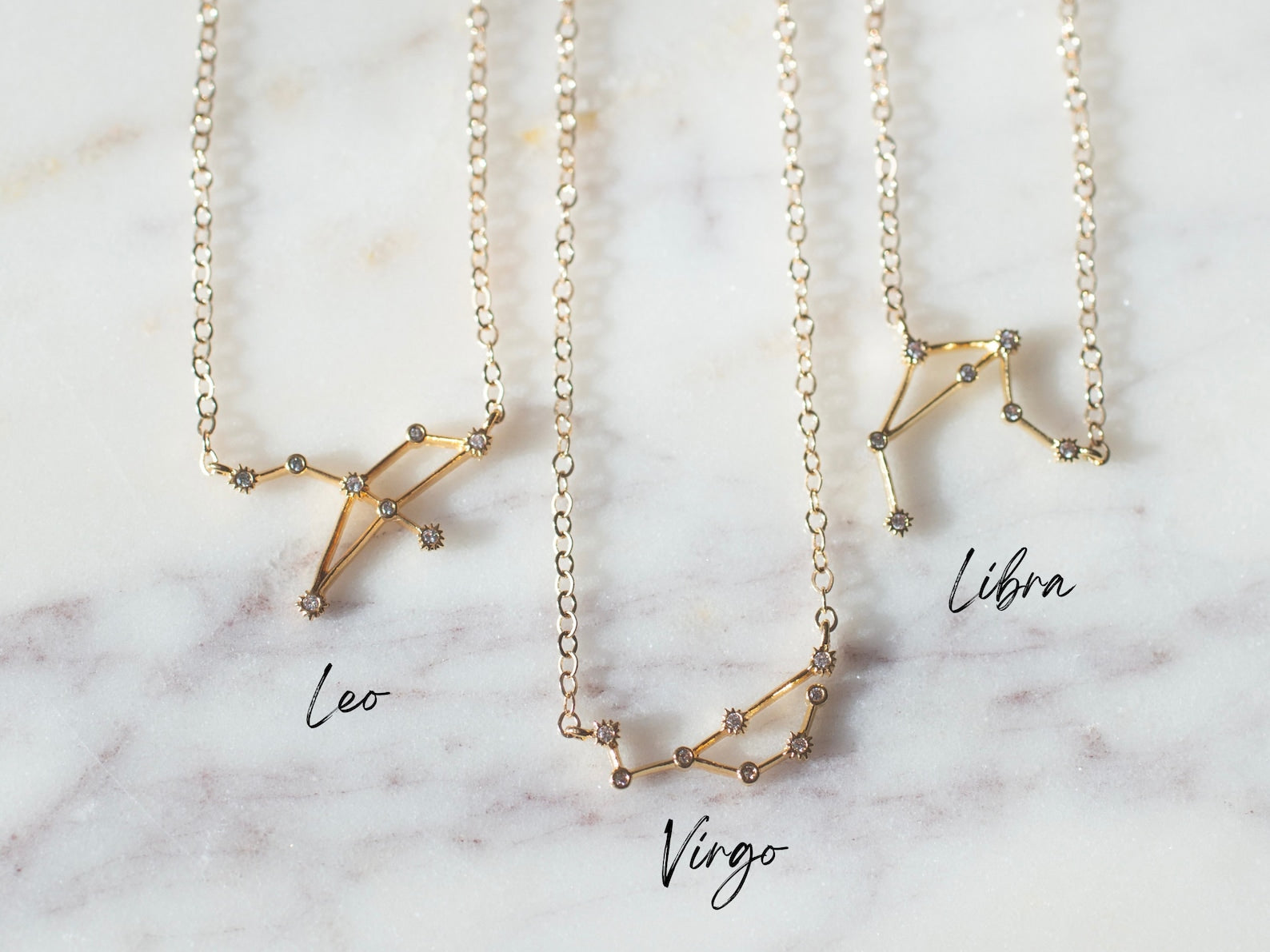 constellation necklace gold