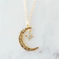 crescent gold necklace
