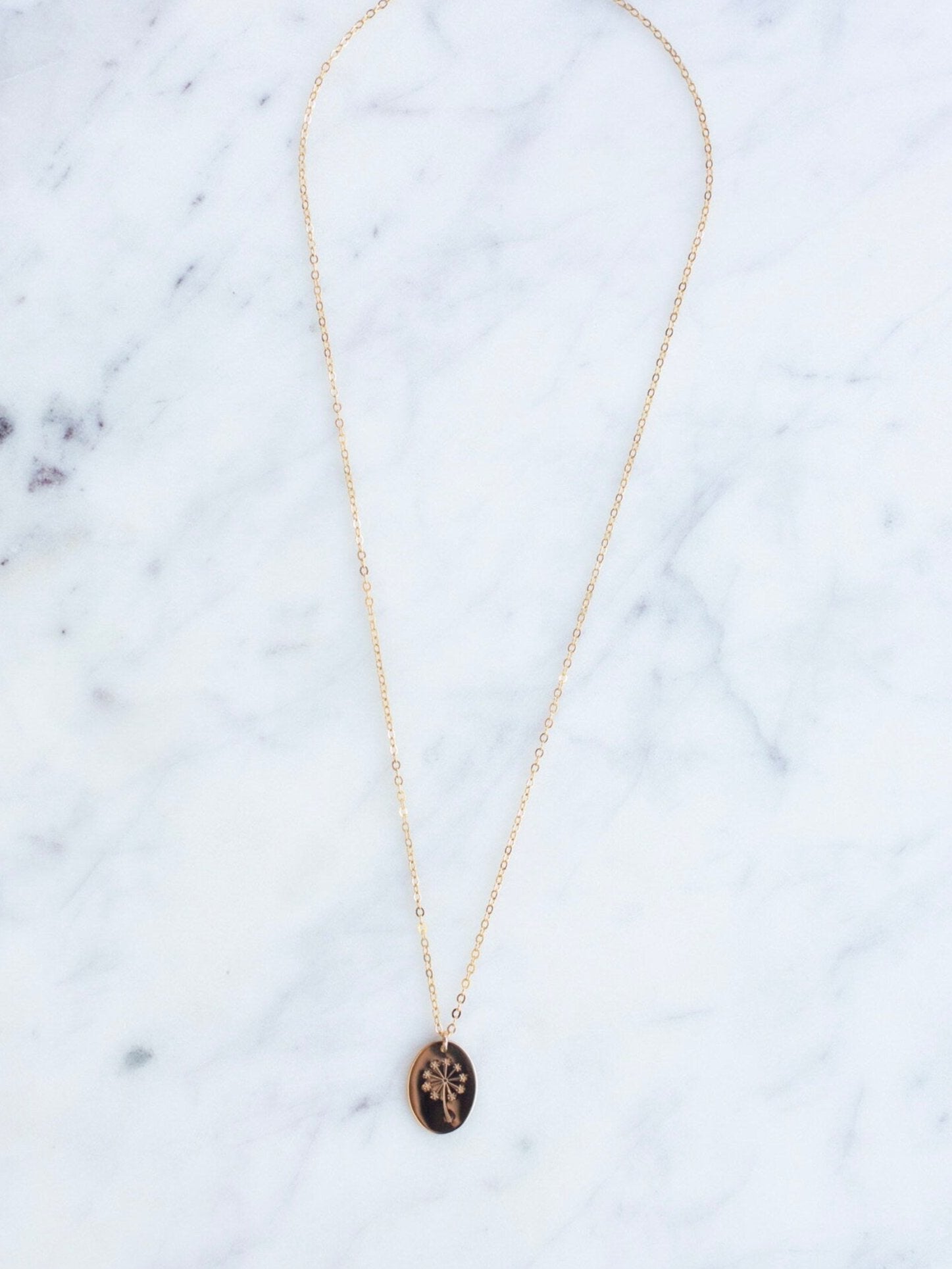 flower birth month necklace
