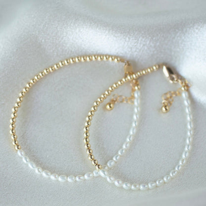 gold and pearl bracelet