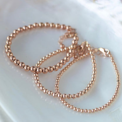gold beaded bracelet
