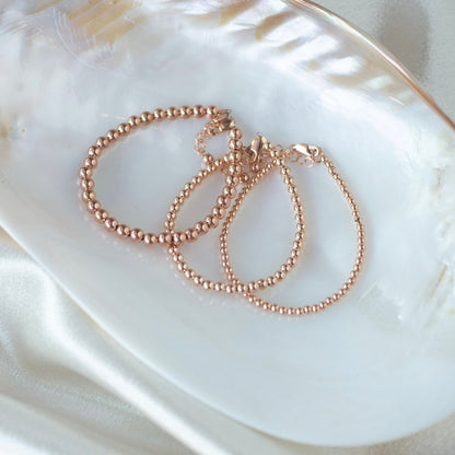 gold bracelet with beads