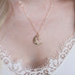 gold crescent necklace