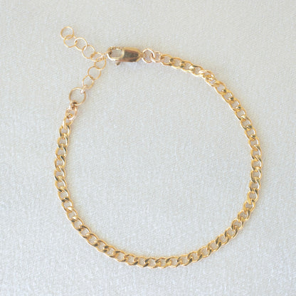 gold curb chain bracelets