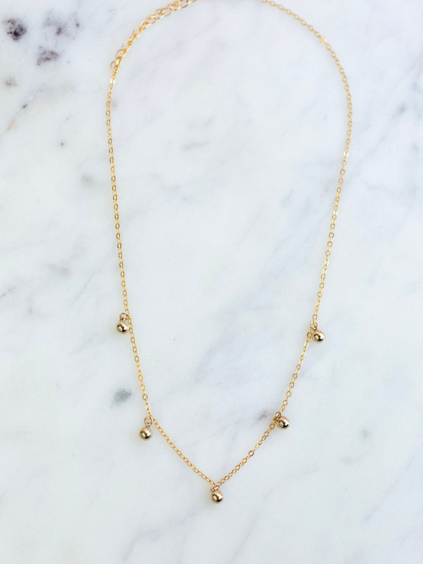 gold dainty necklace
