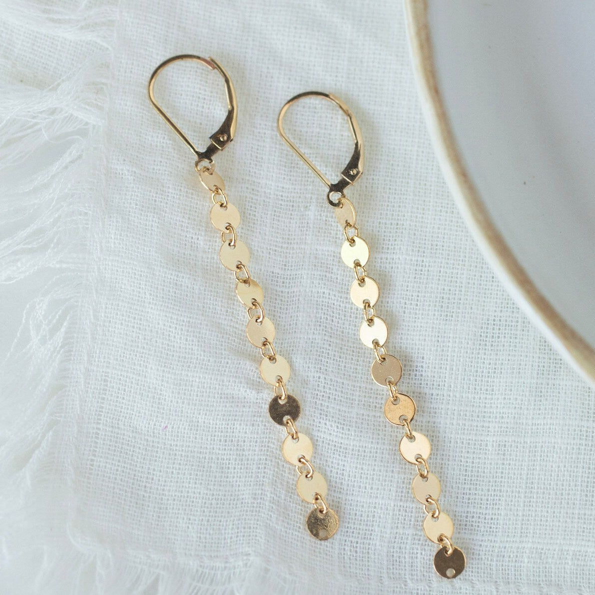 gold dangle earrings