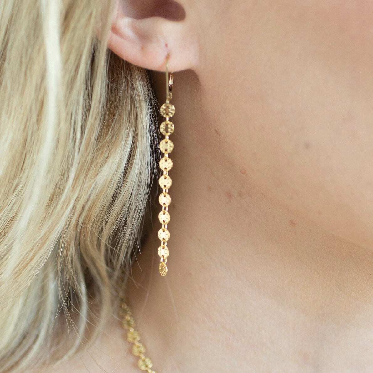 gold drop earrings