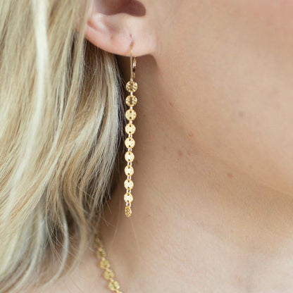 gold drop earrings