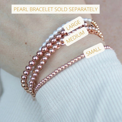gold filled bead bracelet