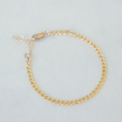 gold filled curb bracelet