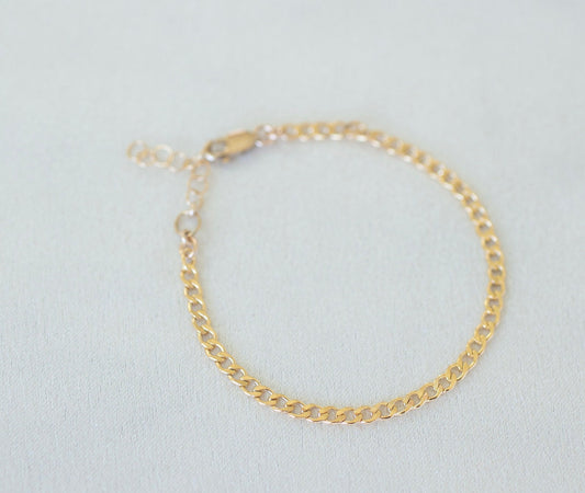 gold filled curb bracelet