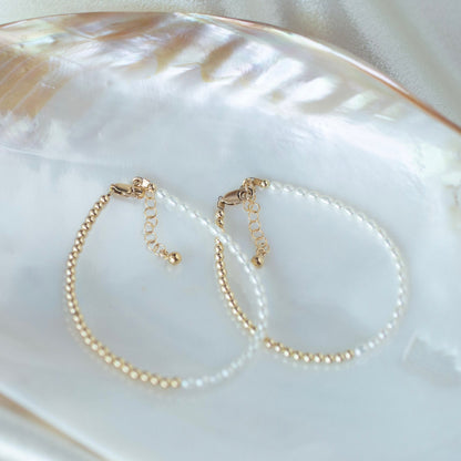 gold pearl bracelet