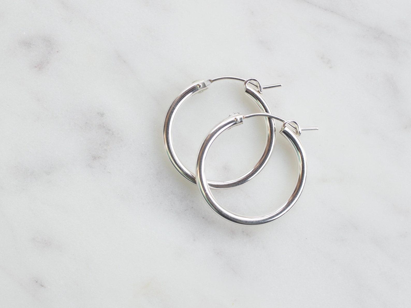 sterling silver hoops earrings