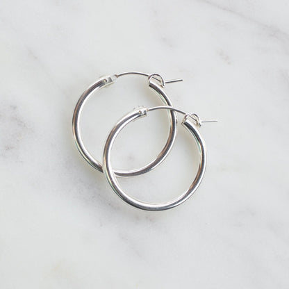 sterling silver hoops earrings