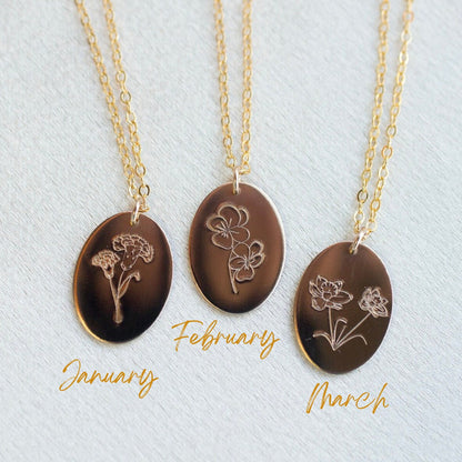 month flower necklace