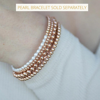 rose gold filled bead bracelets