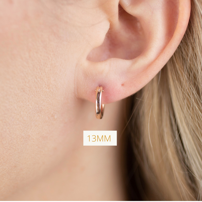 rose gold hoop earrings