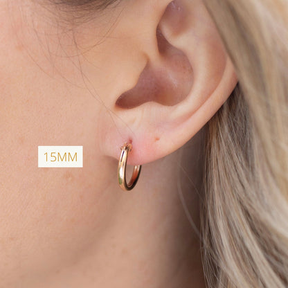rose gold hoops earrings